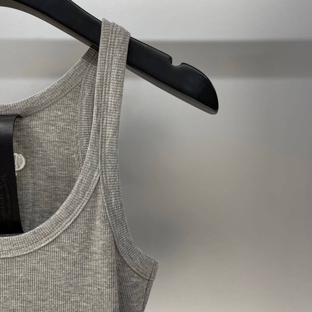 Sanskrit Embroidered Ribbed Vest