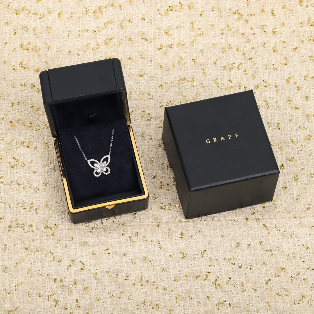 Elegant Diamond Butterfly Necklace
