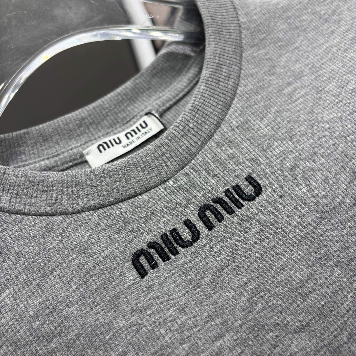 Classic Letter Embroidered Fitted T-Shirt