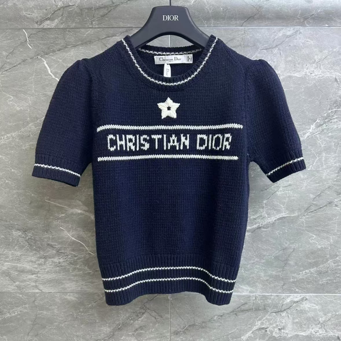 Classic Star Embroidered Knit Short Sleeve