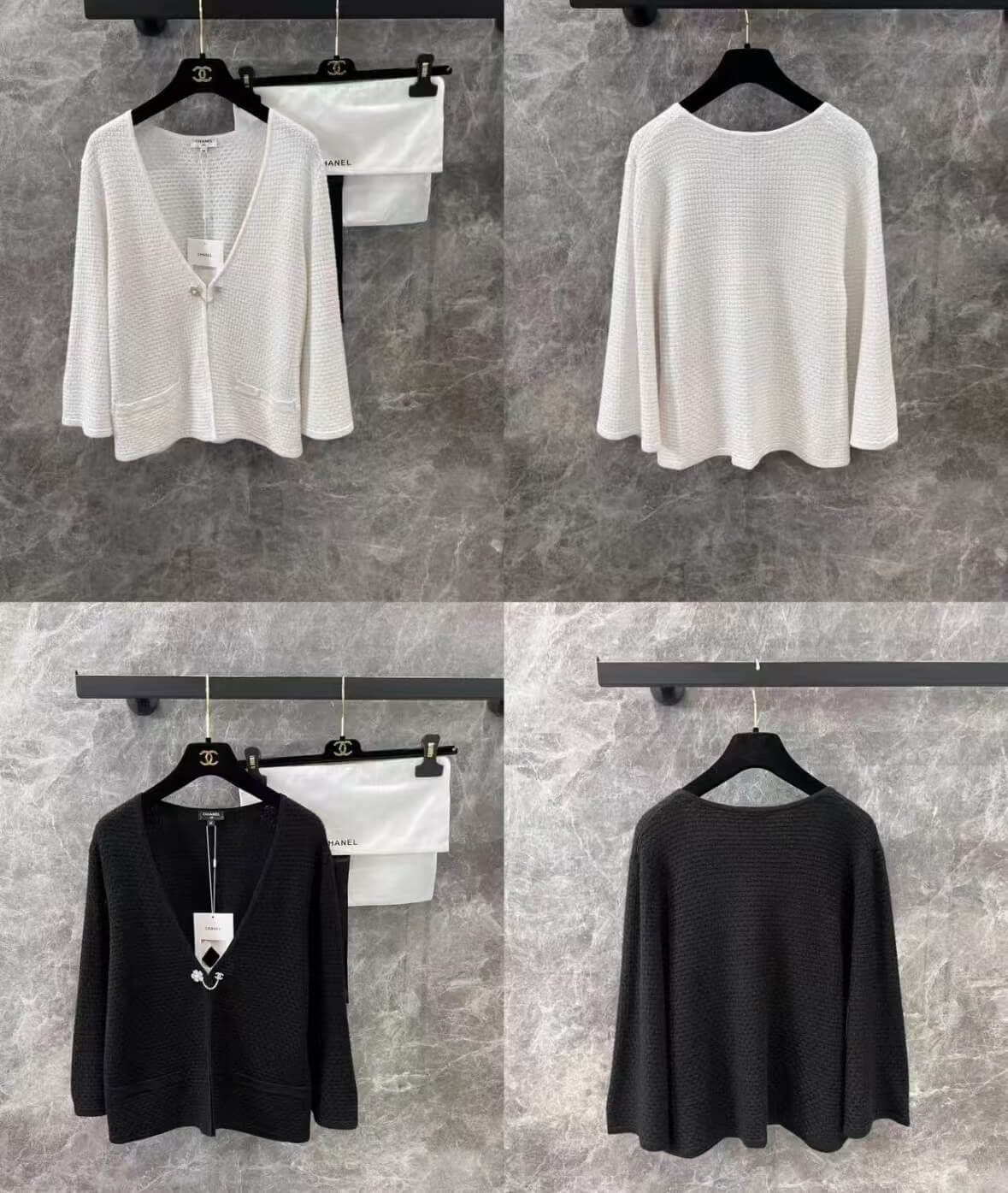 Classic Camellia Metal-Button Cardigan
