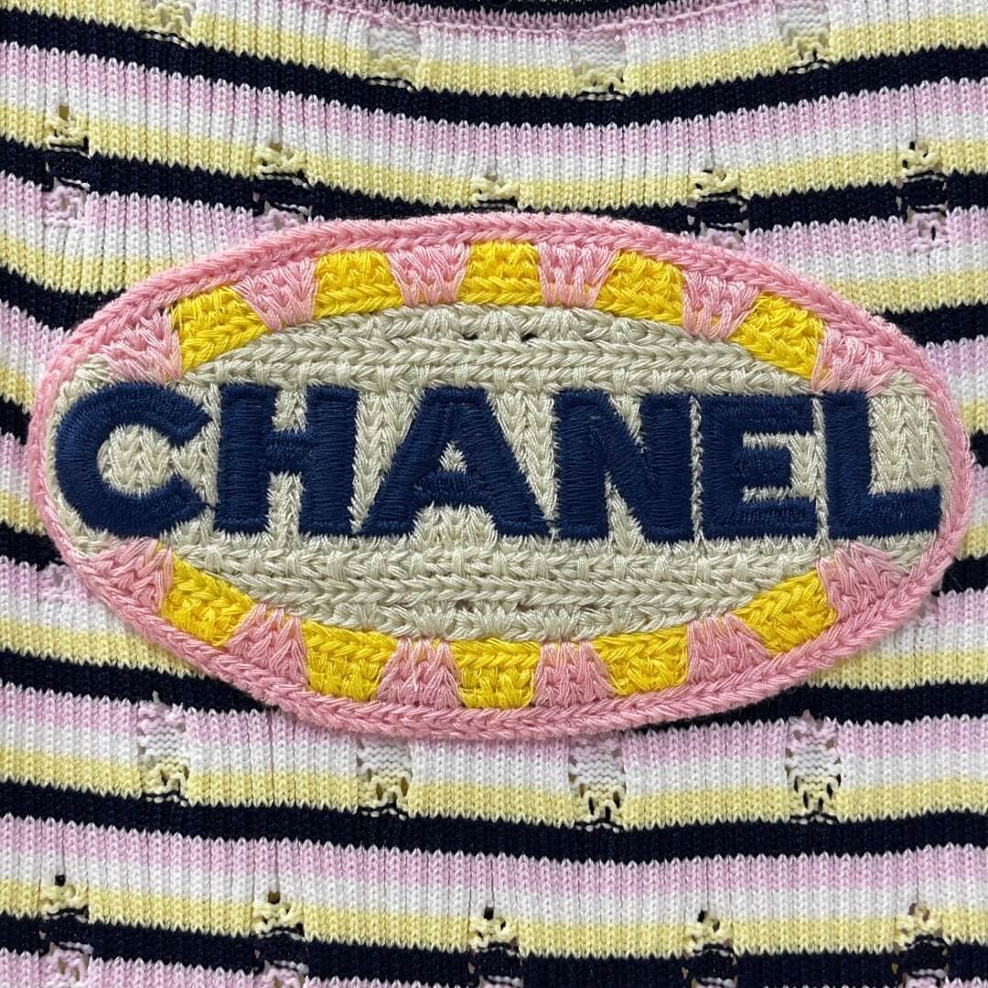 Letter Embroidered Colorful Vest Top and Dress