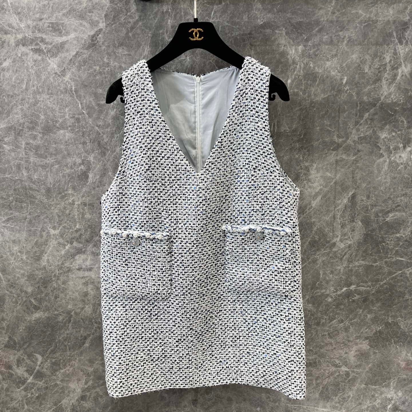 Socialite-Style Tweed Dress