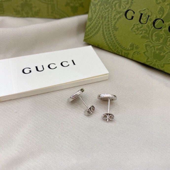 Classic Round Letter Diamond Stud Earrings