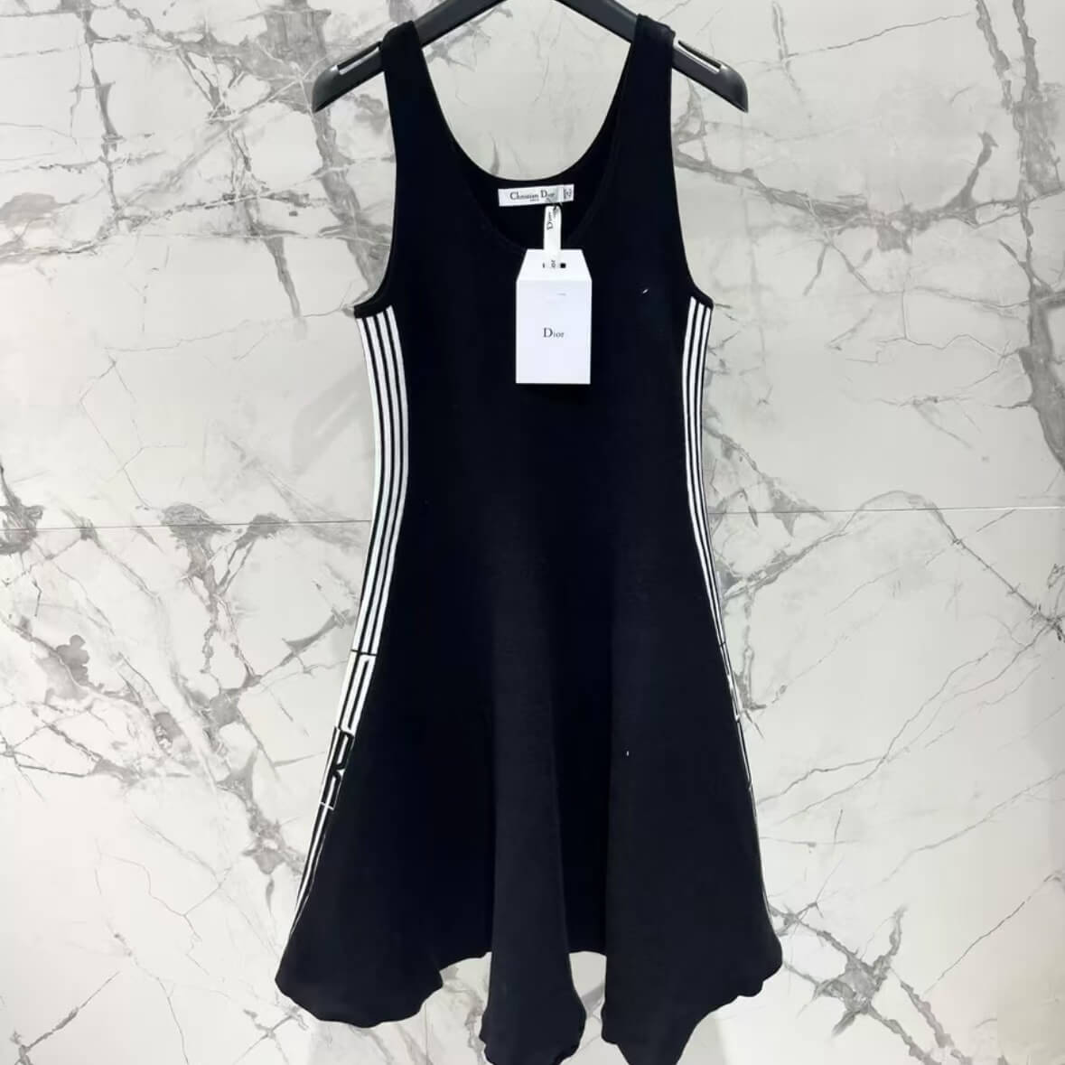 Side Webbing Patchwork Dress