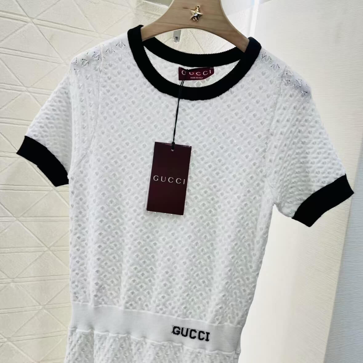 Fashion Stretch Waistband Round-Neck Dress