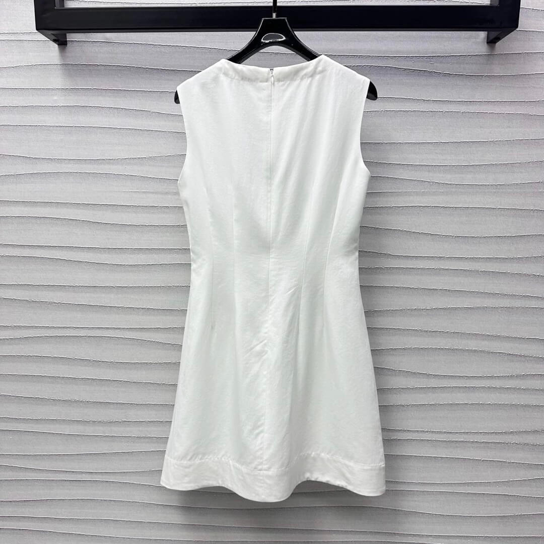 Metal Four-Leaf Clover Embellished Vest Dress