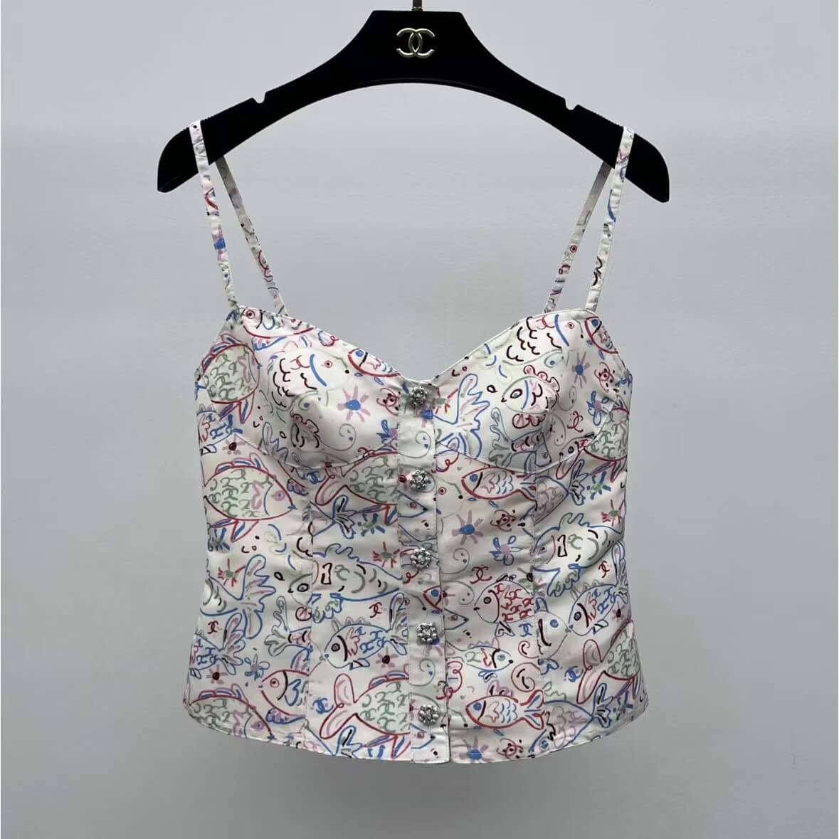 Catwalk Vacation Collection Small Fish Tie-Dye Vest