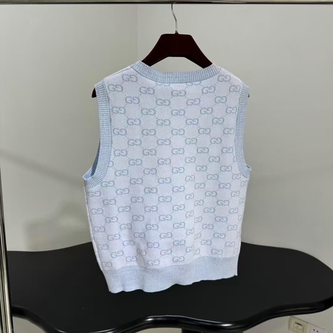 Classic Subtle-Texture All-Over Print Vest