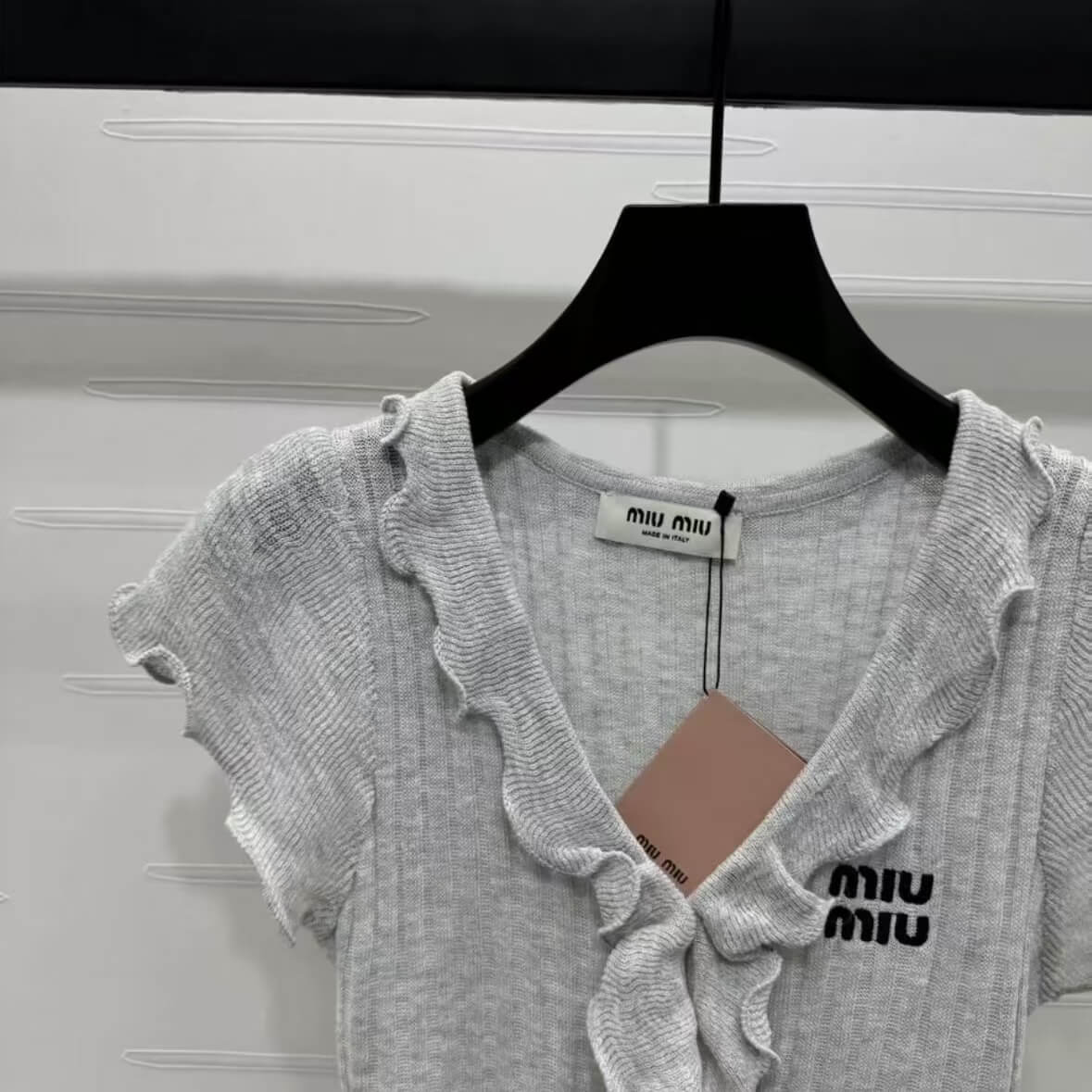 Soft Style Ruffled Cropped Short Sleeve