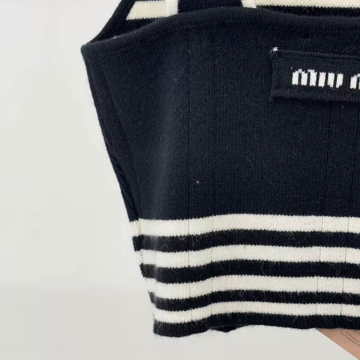 Minimalist Zebra Striped Cropped Vest