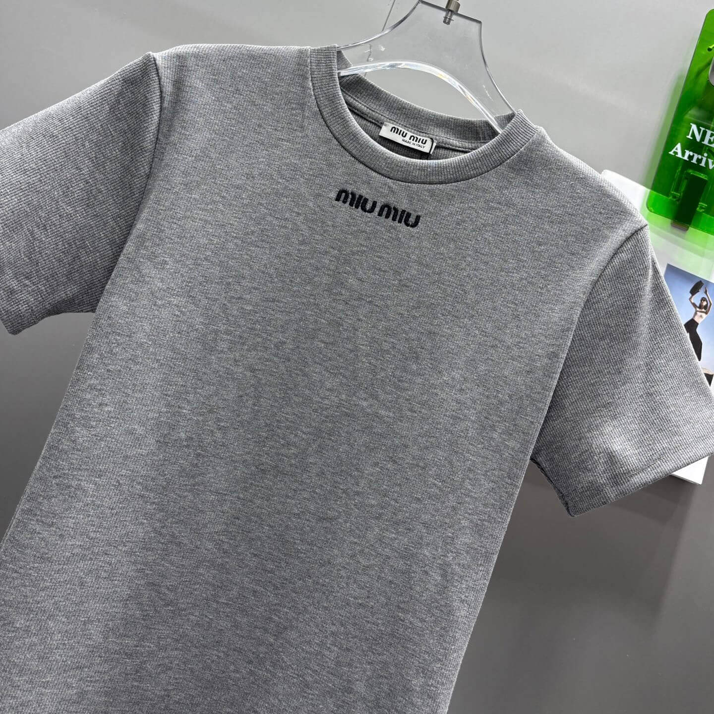 Classic Letter Embroidered Fitted T-Shirt