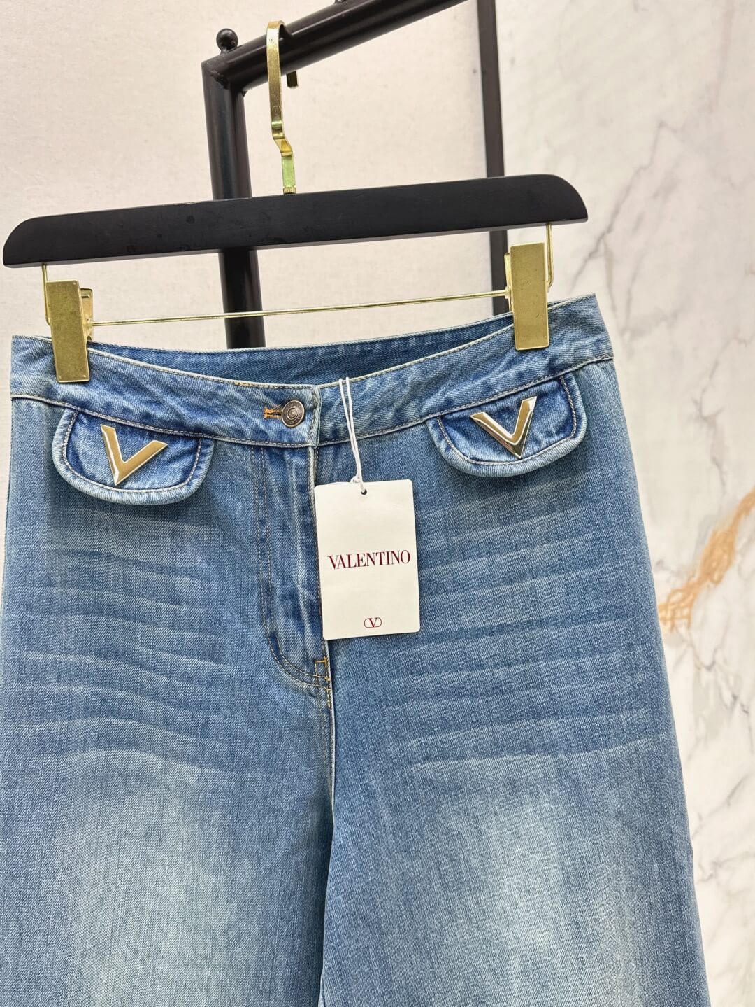 Vintage Washed Straight-Leg Jeans