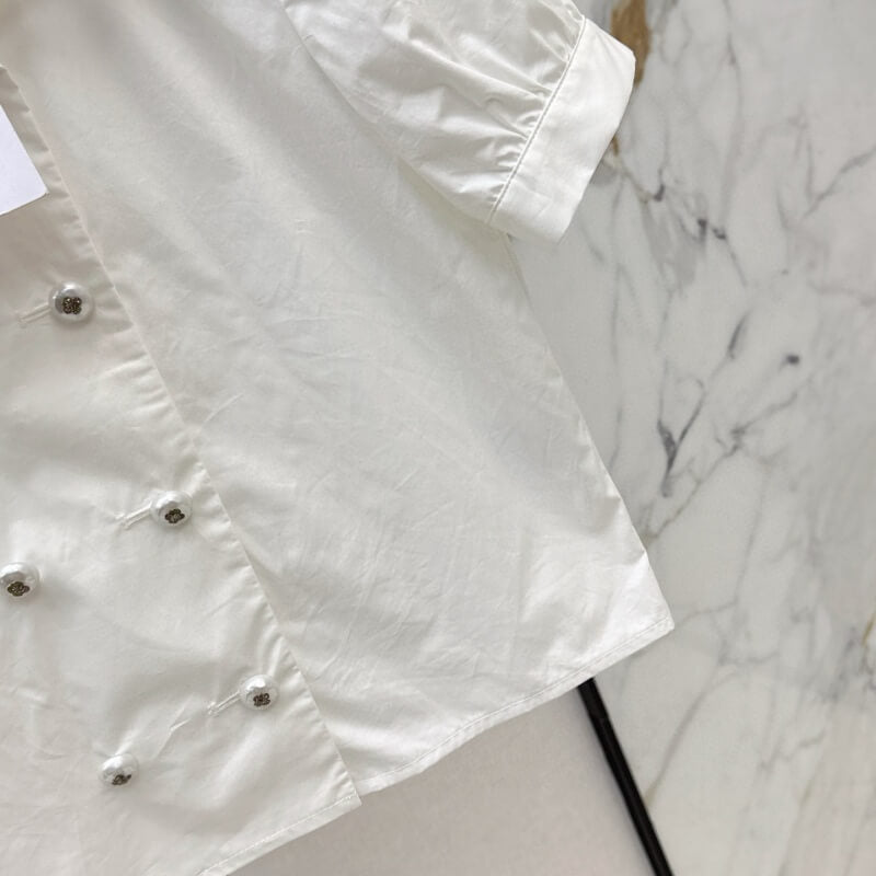 Elegant Wide Lapel Short Sleeve Top