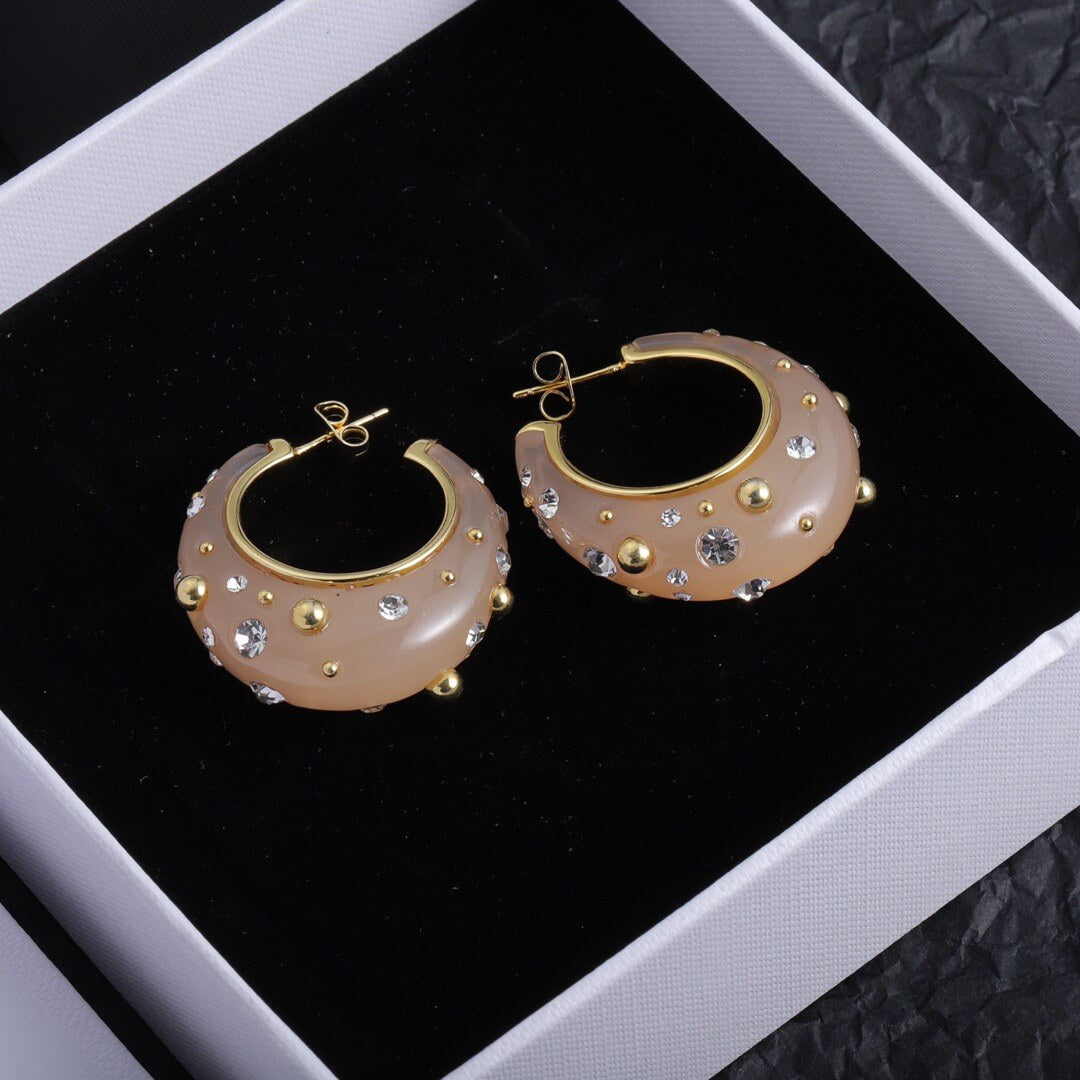 Chic Unique Diamond Stud Earrings