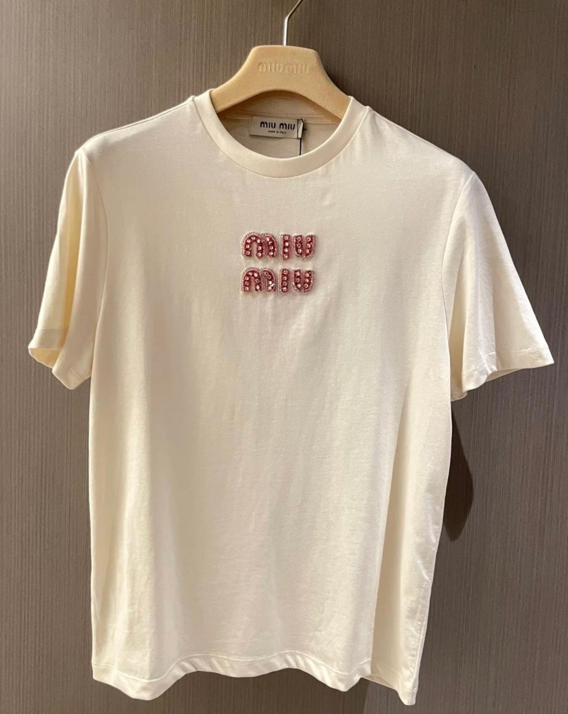 Trendy Diamond-Embellished Letter T-Shirt