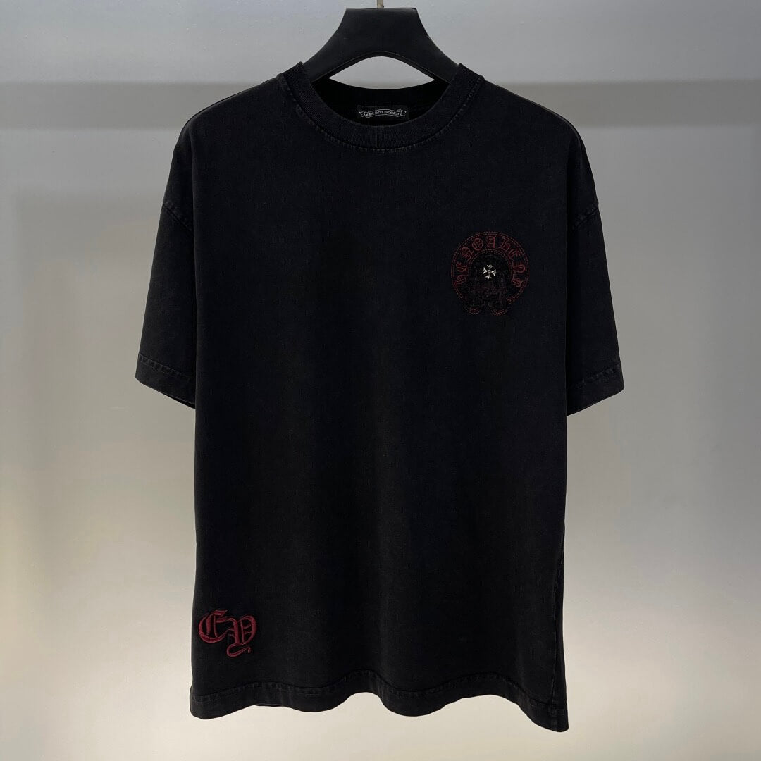 Chic 3D Sanskrit Embroidery T-Shirt