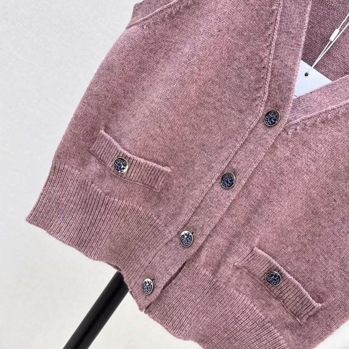 Minimalist Slip V-Neck Buttoned Vest