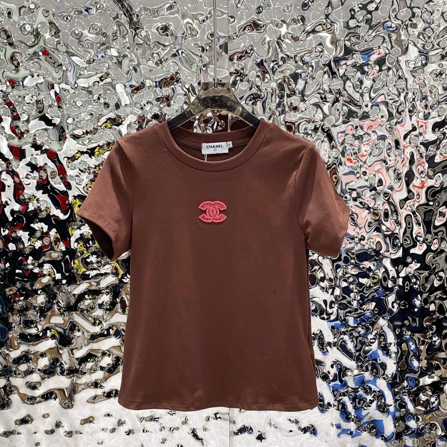 Casual Style Sequined Embroidered T-Shirt