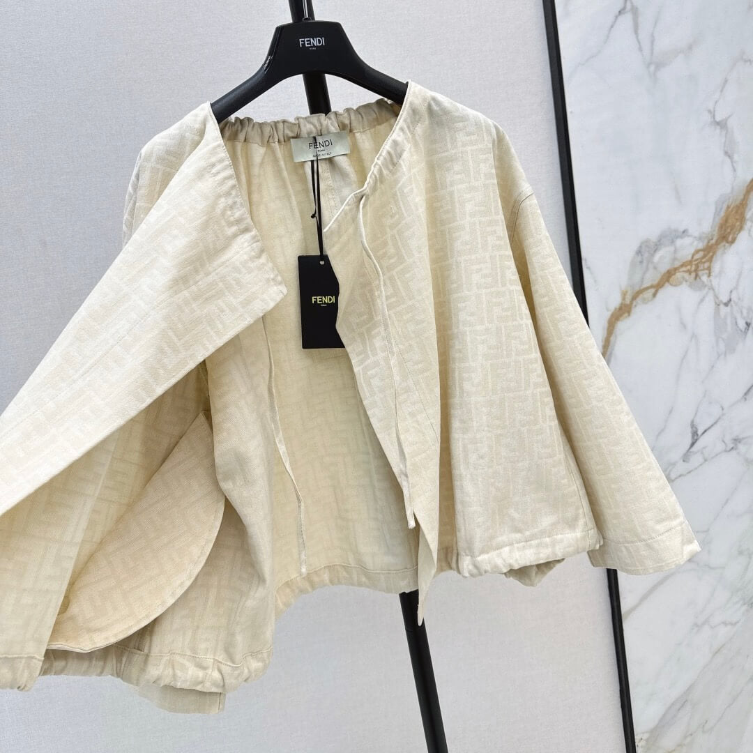 Classic All-Over Print Lettering Cape Coat