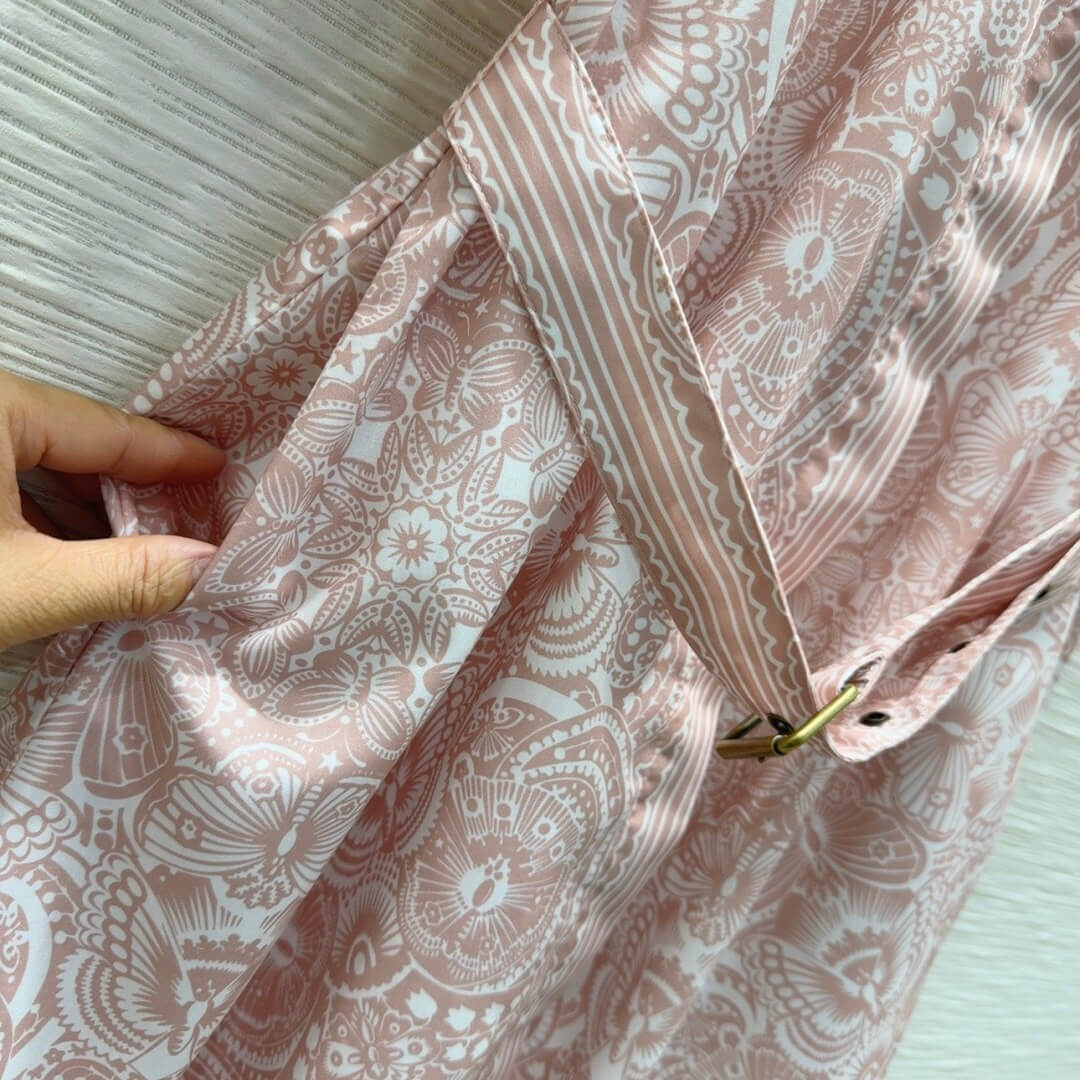 Vintage Ethnic Belted Dress