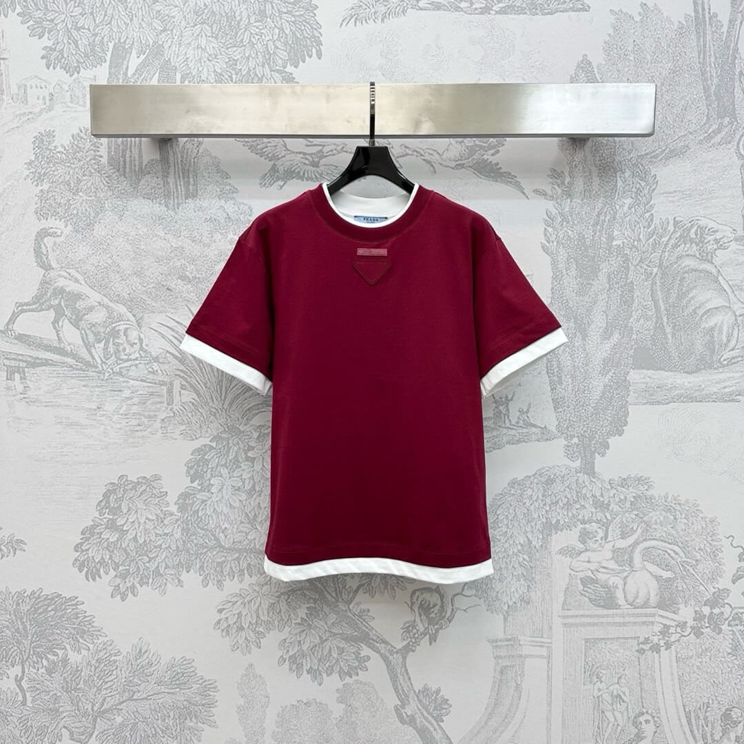 Minimalist Color-Block Classic Triangle Tee