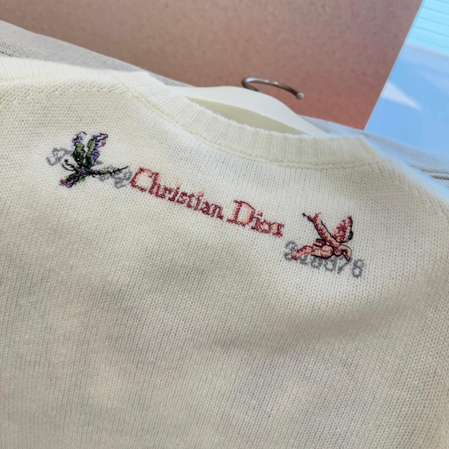 Classic Butterfly Embroidered Knitted Short Sleeve