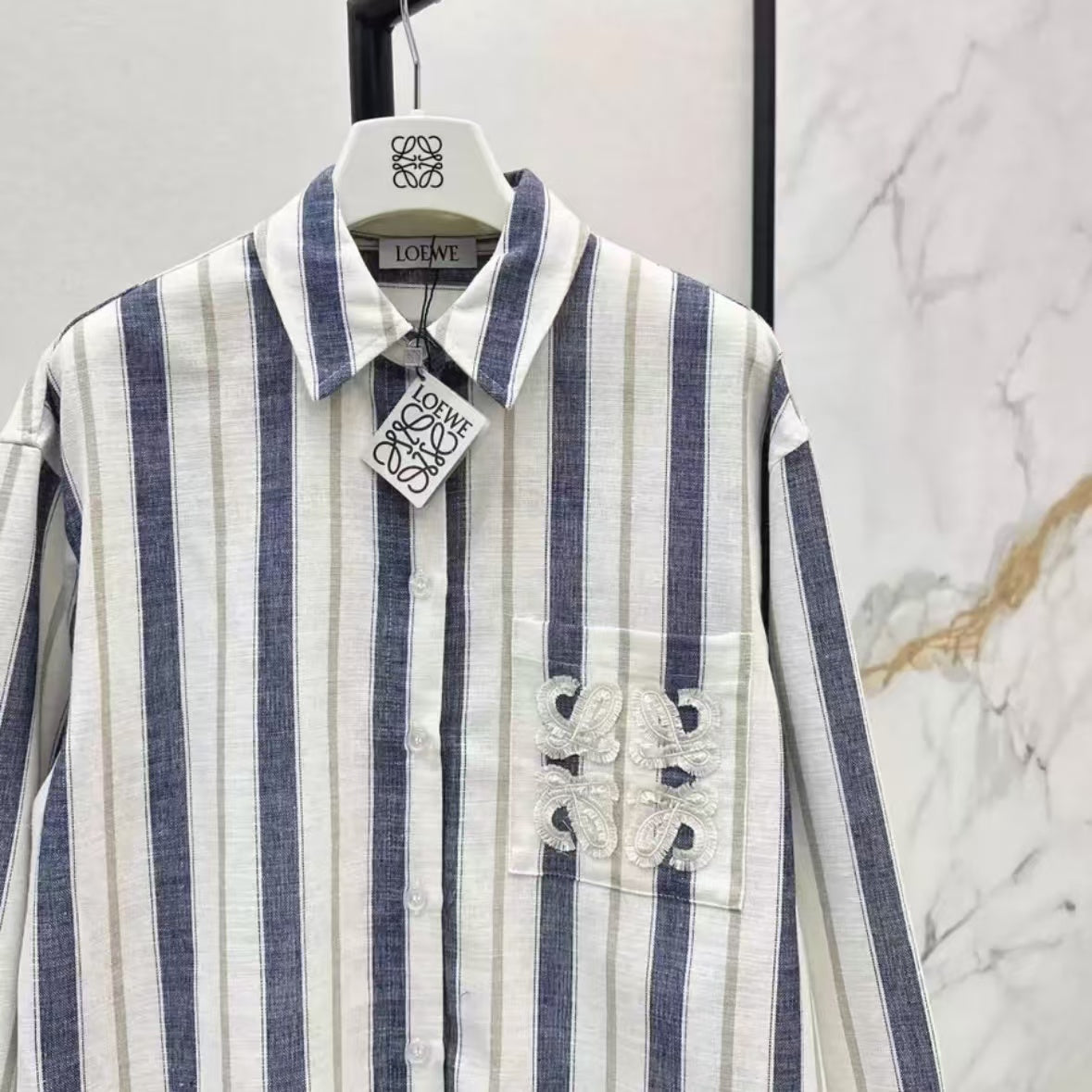 Vintage Linen Striped Shirt