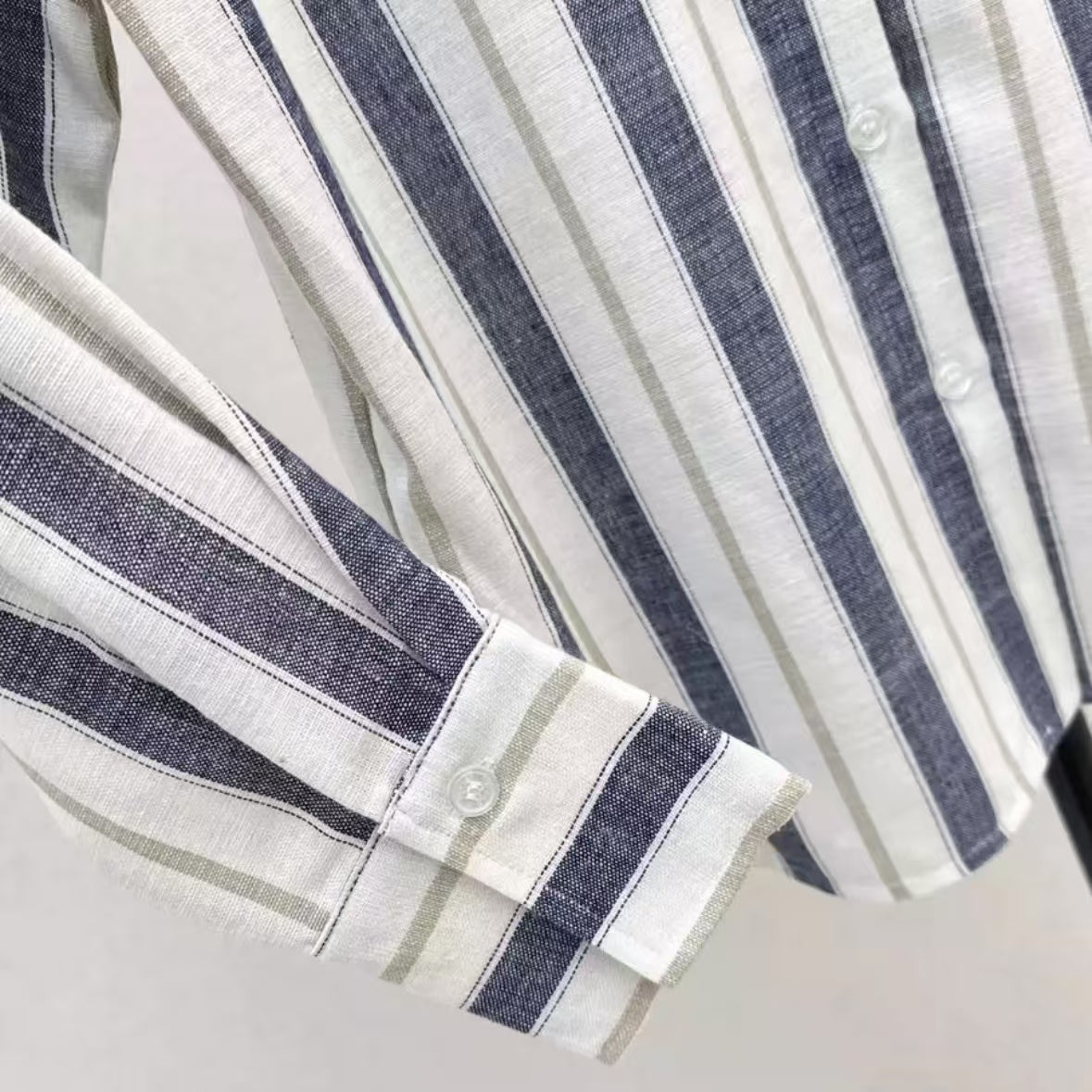 Vintage Linen Striped Shirt