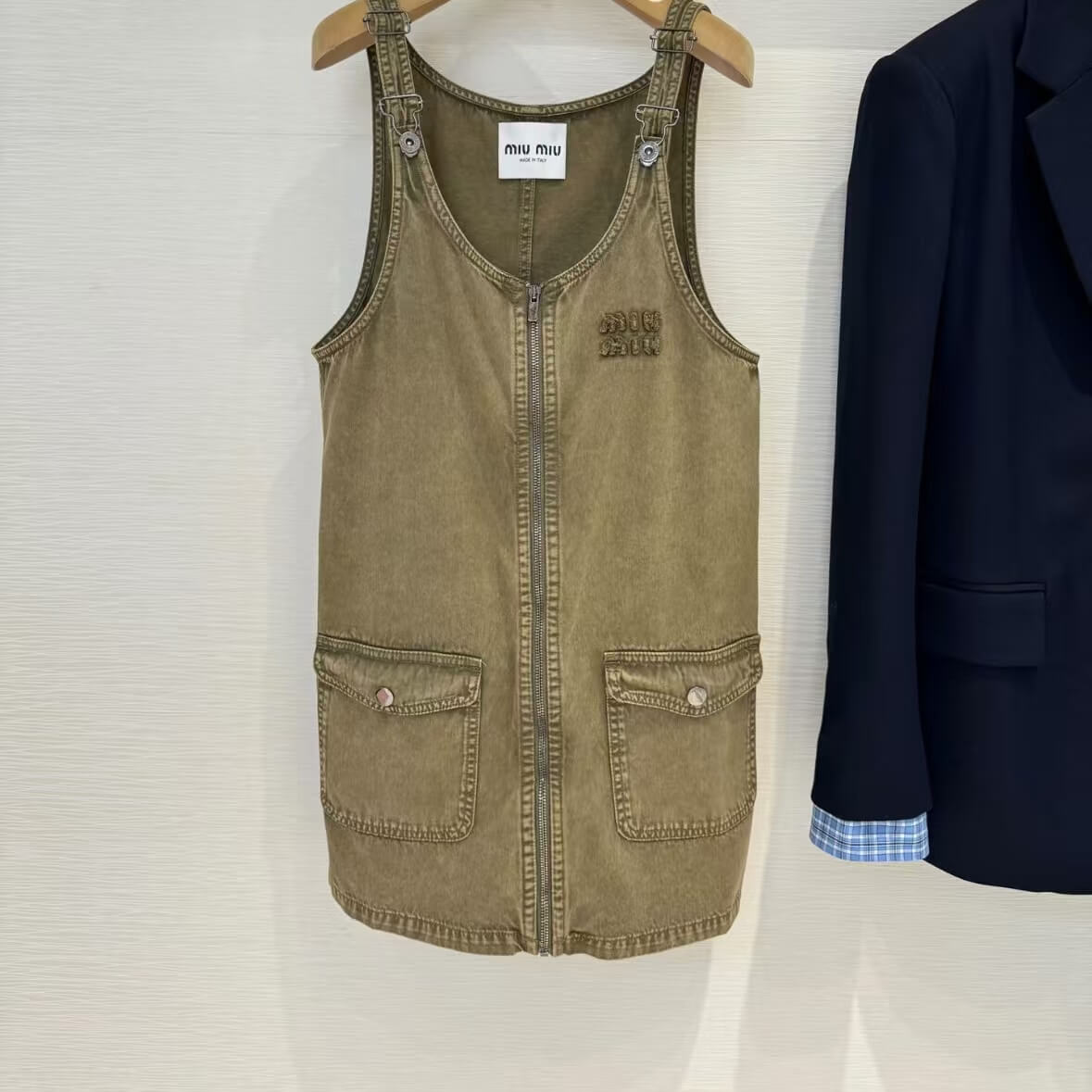 Washed Denim Vest Dress Set