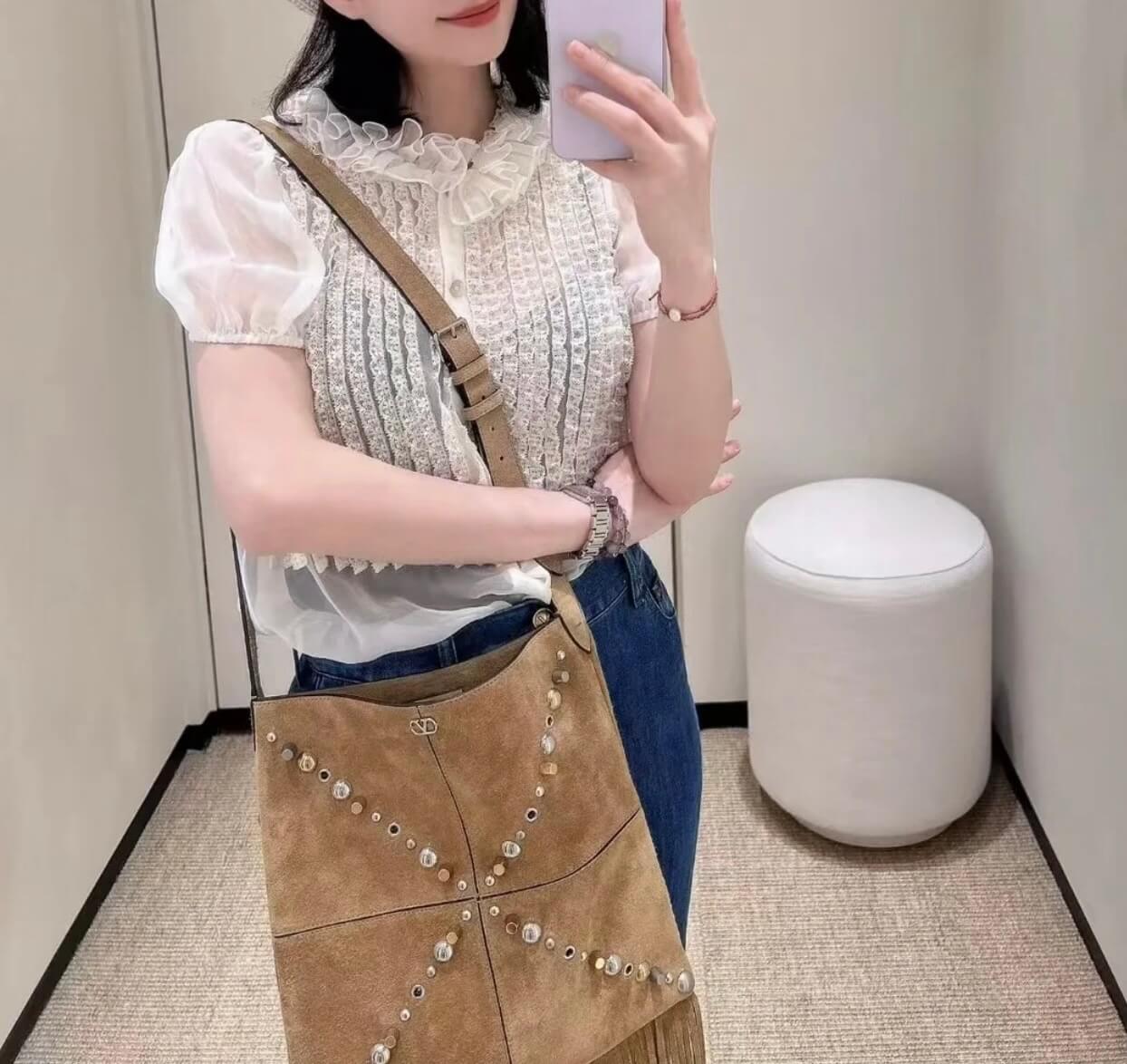 Elegant Pleated Lace Sheer Blouse