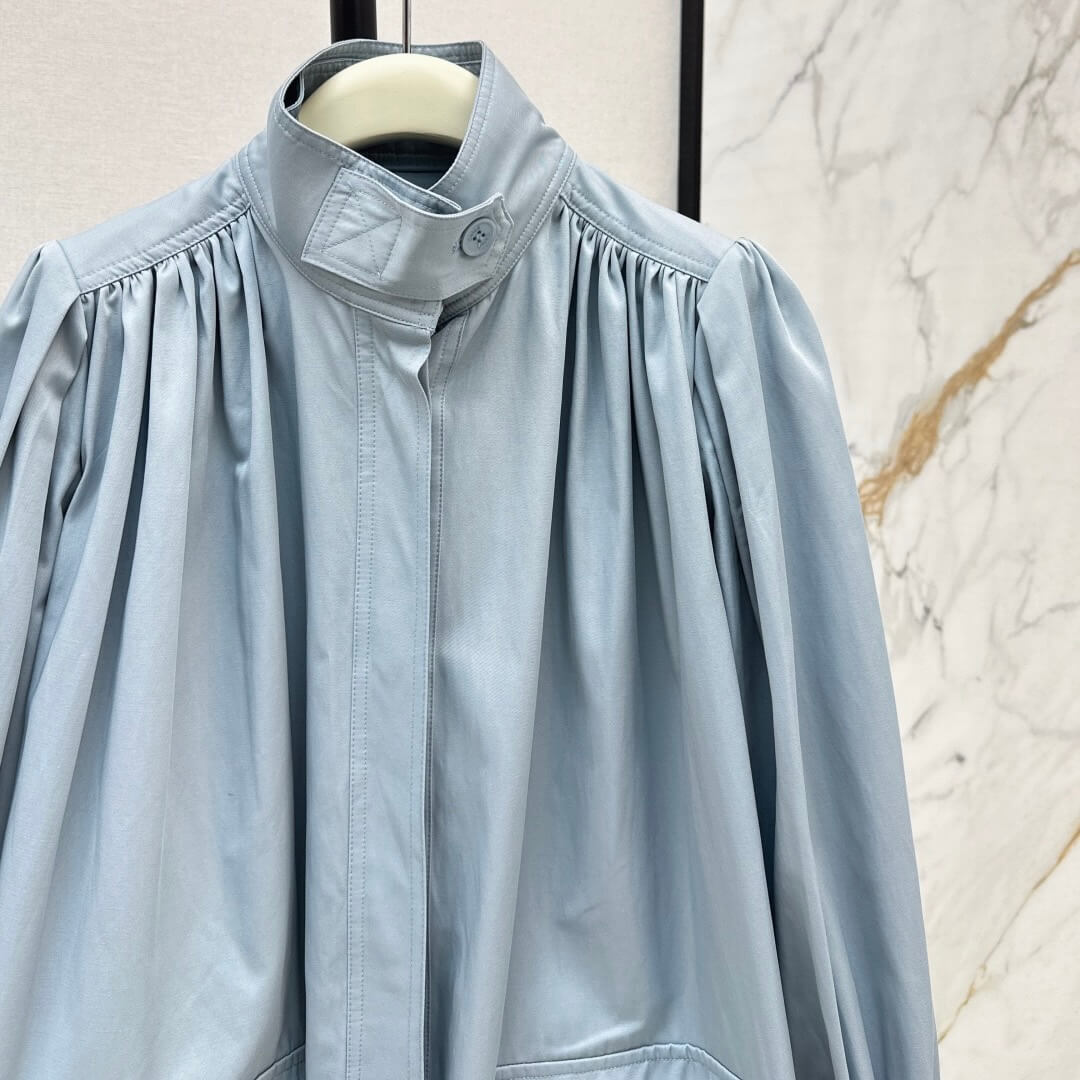 Minimalist Double-Pocket Mid-Length Trench Coat