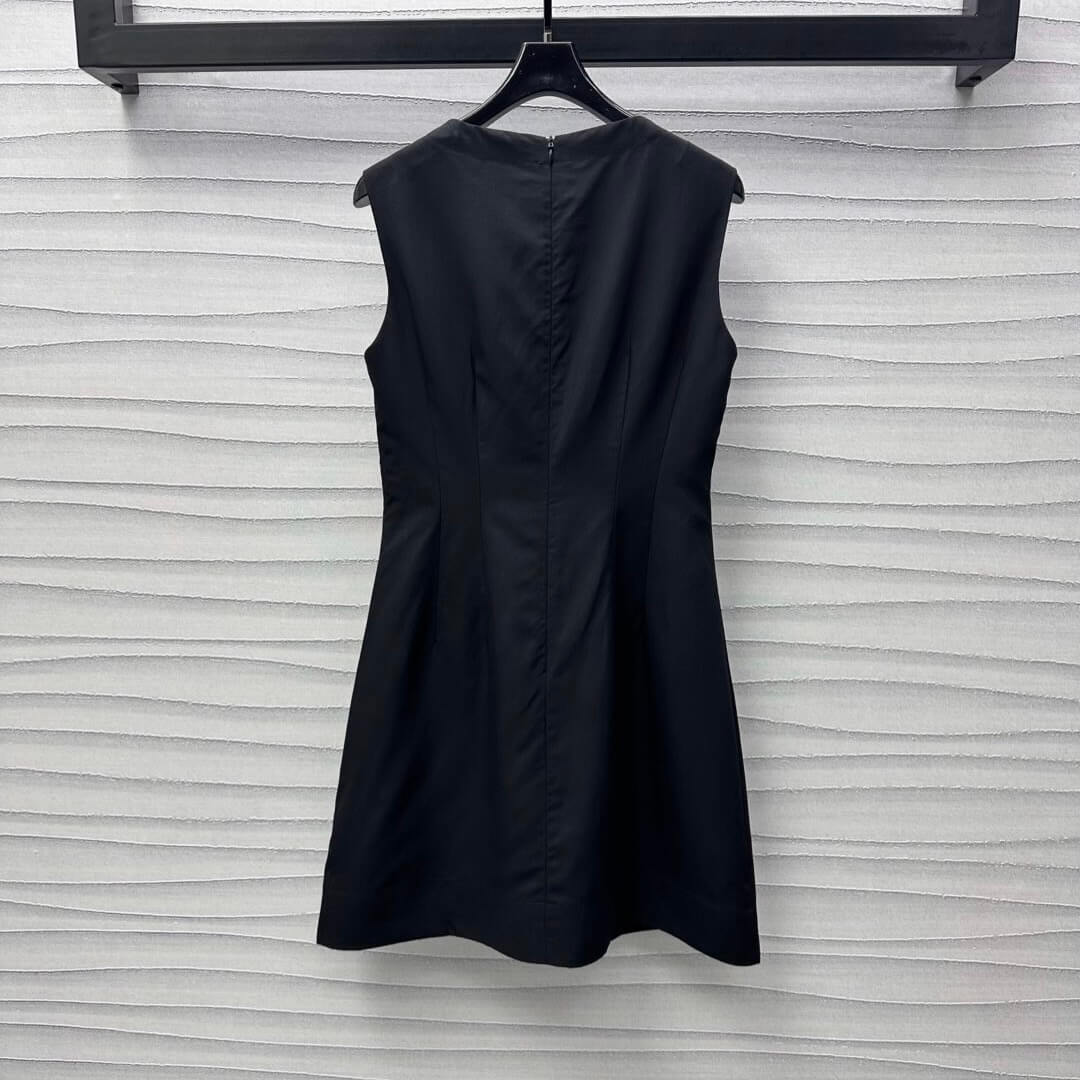 Metal Four-Leaf Clover Embellished Vest Dress