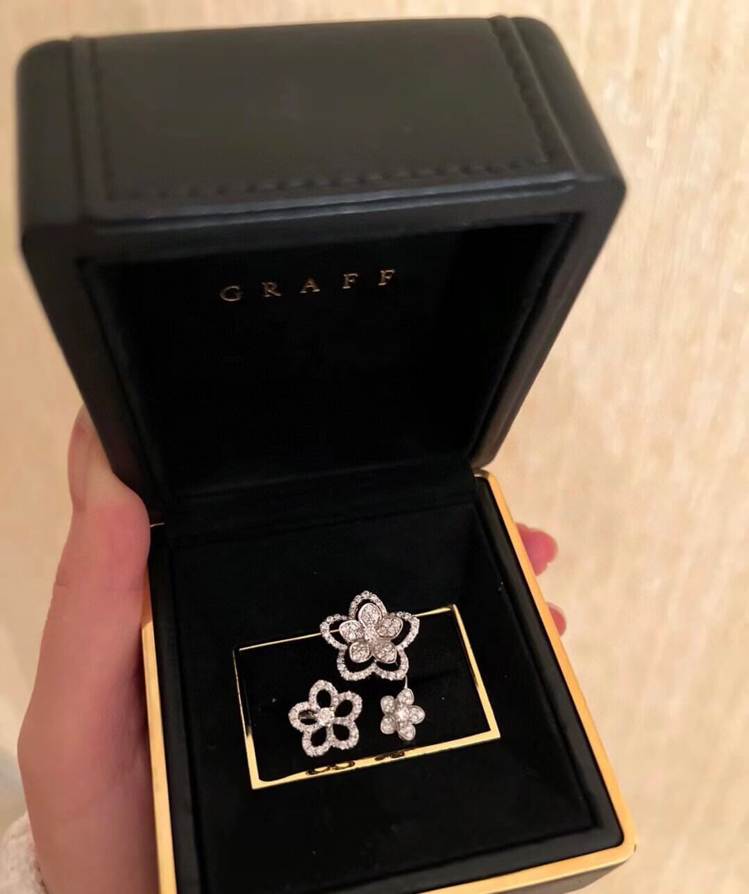 Three-Flower Adjustable Ring