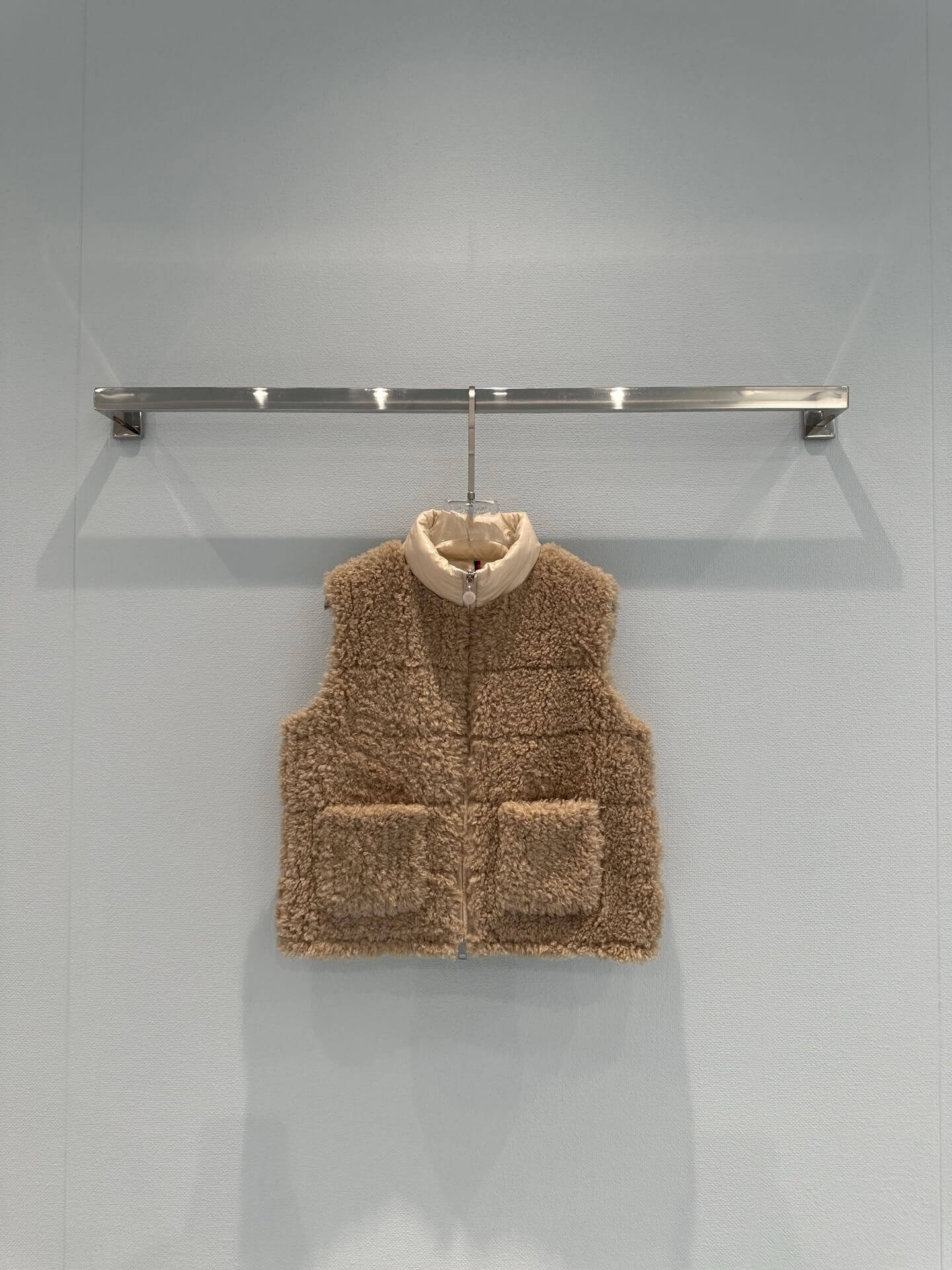 Fashionable Plush-Textured Down Vest