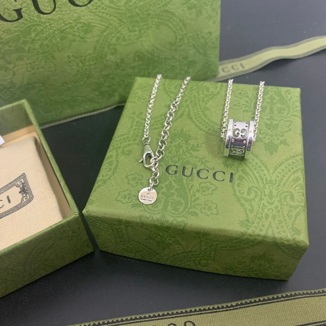 Vintage Cylinder Cut-Out Pendant Necklace