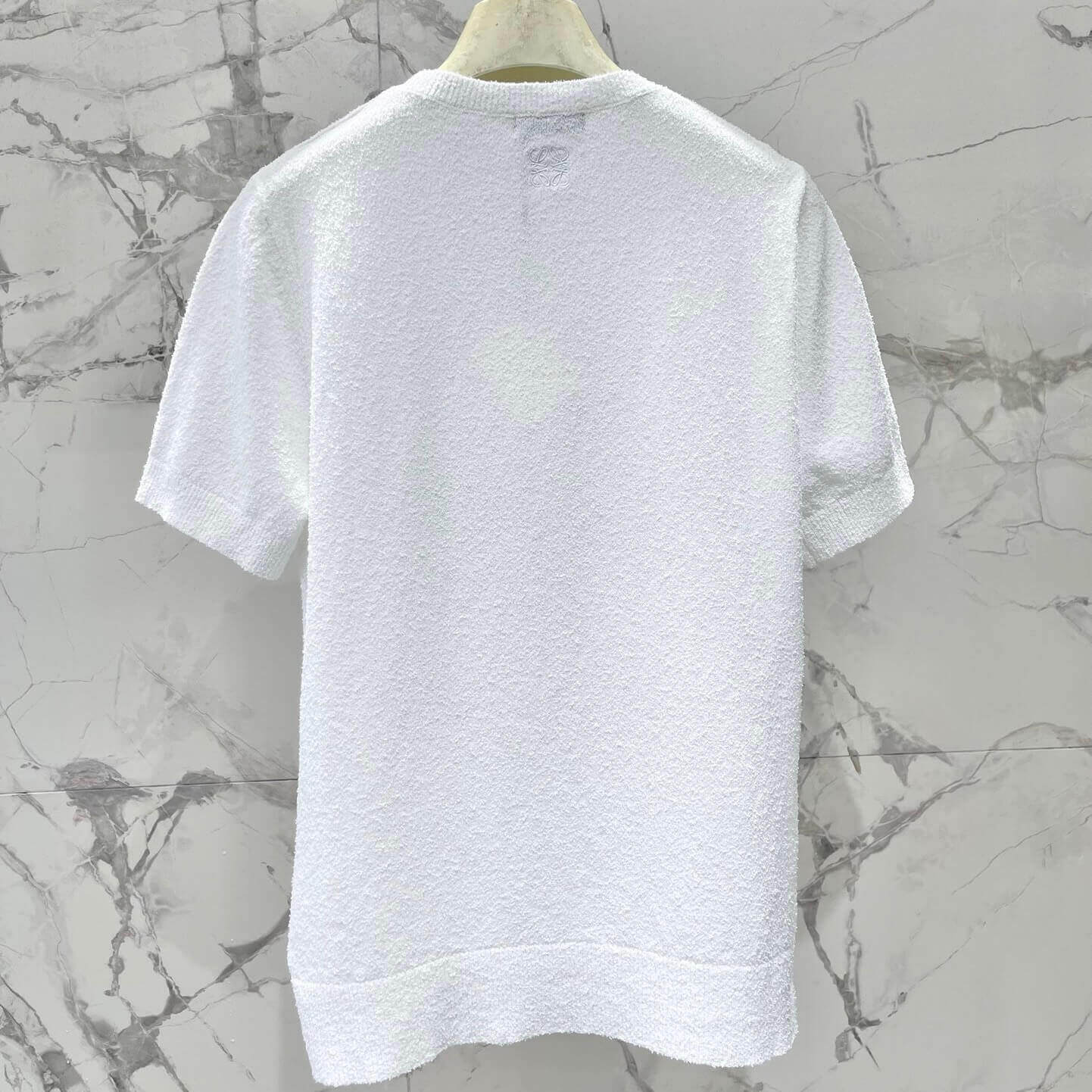Artistic Print Fuzzy-Texture Short Sleeve