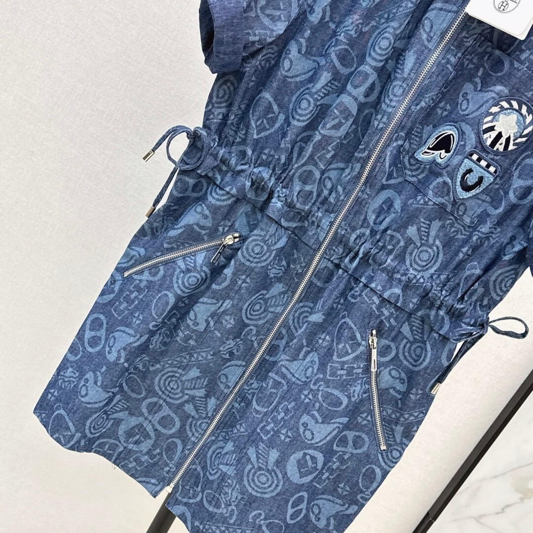 Chic Printed Short Sleeve Dress