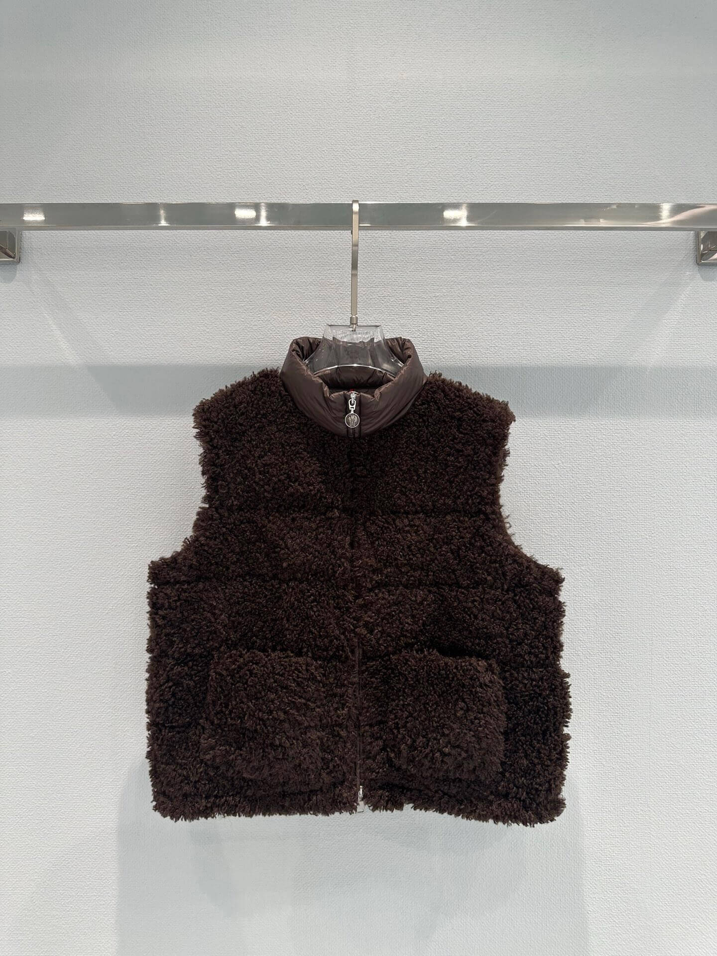 Fashionable Plush-Textured Down Vest