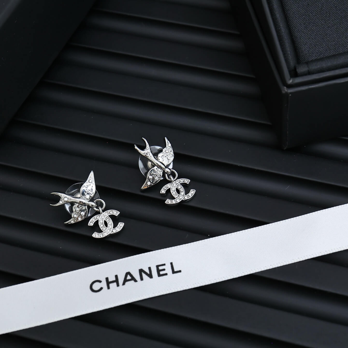 Modern Silver Swallow Earrings