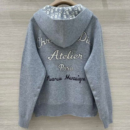 Classic Reversible Hooded Knit Jacket