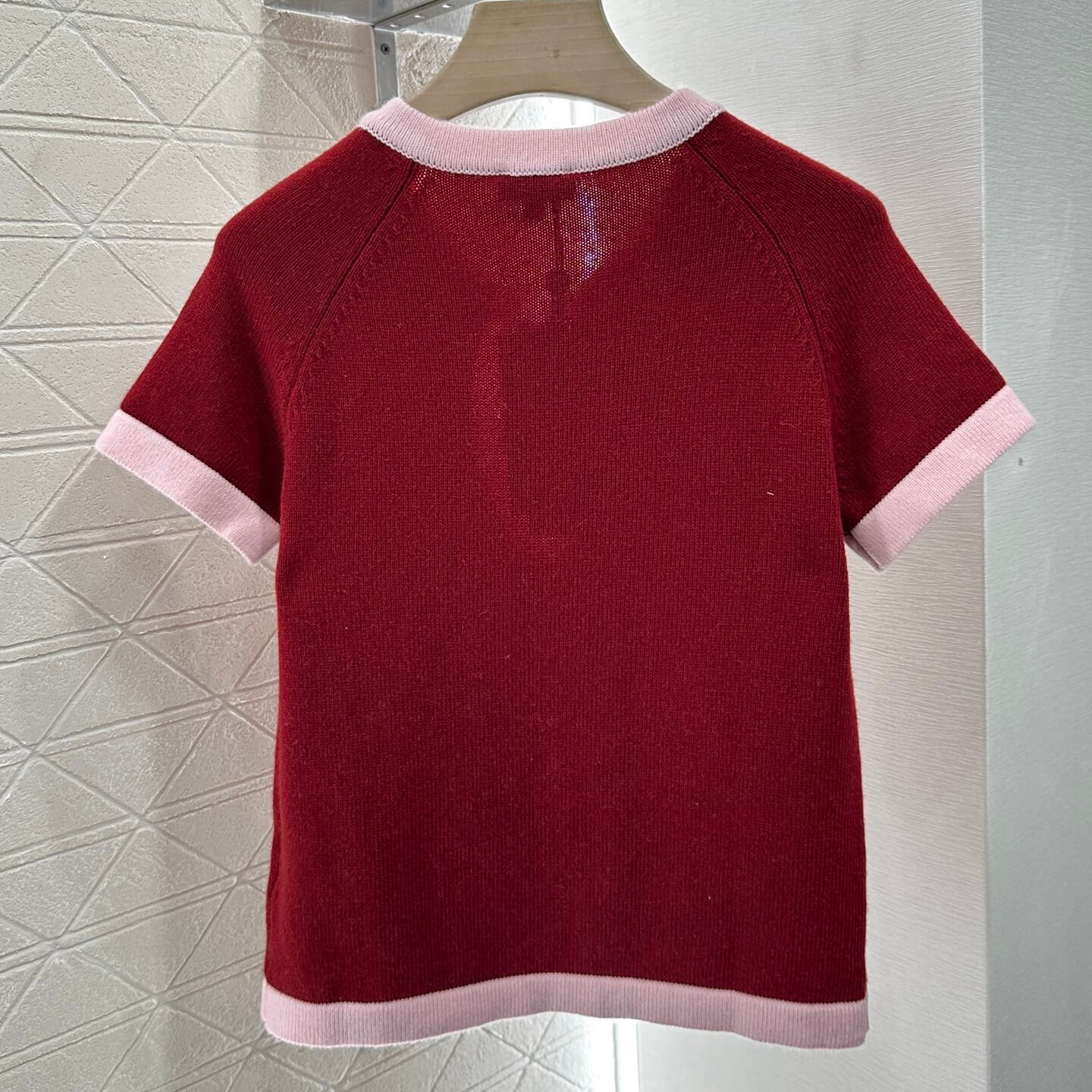 Camelia-Encrusted Cutout Knit Tee