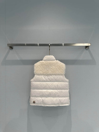 Fashionable Plush-Textured Down Vest