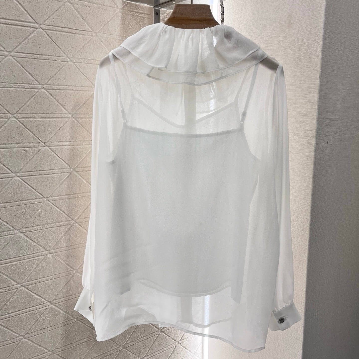 Elegant Lace Collar Two-Piece Shirt Set