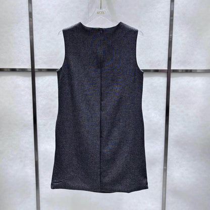 Vintage Design Two-Tone Line Dress