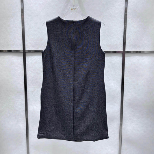 Vintage Design Two-Tone Line Dress