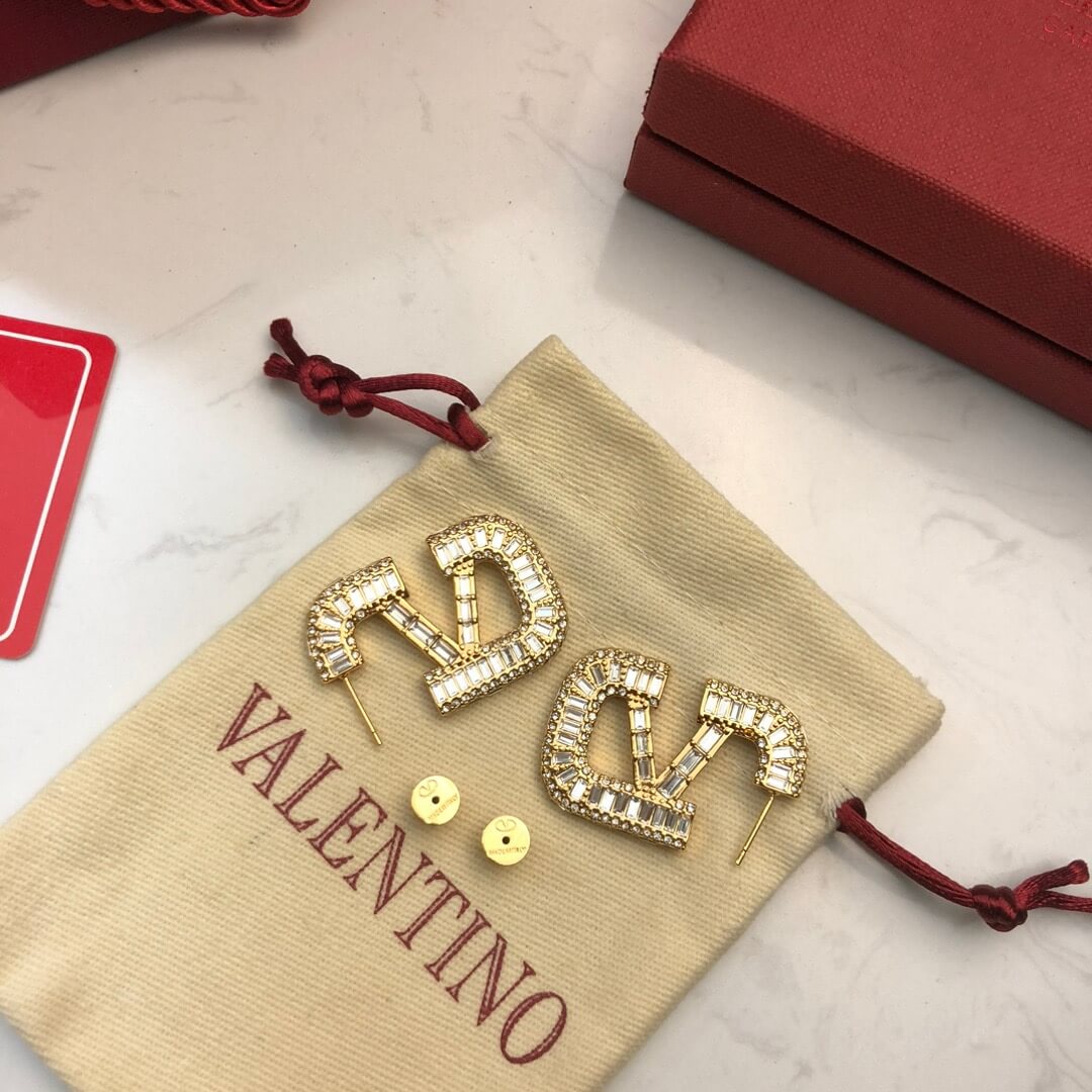 Classic Designed Full-Diamond Earrings