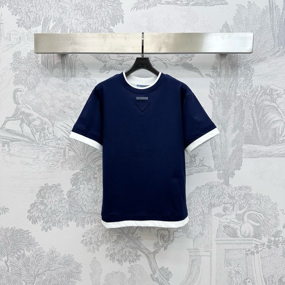 Minimalist Color-Block Classic Triangle Tee