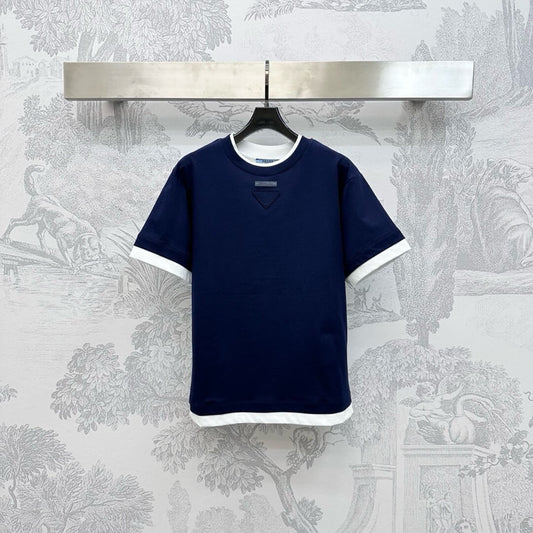 Minimalist Color-Block Classic Triangle Tee
