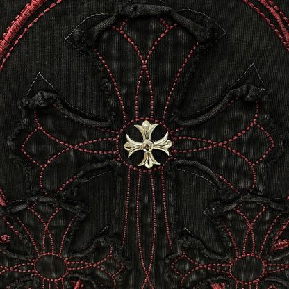 Chic 3D Sanskrit Embroidery T-Shirt